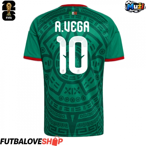 Dres Mexiko Alexis Vega #10 Domáci MS 2026 Krátky Rukáv